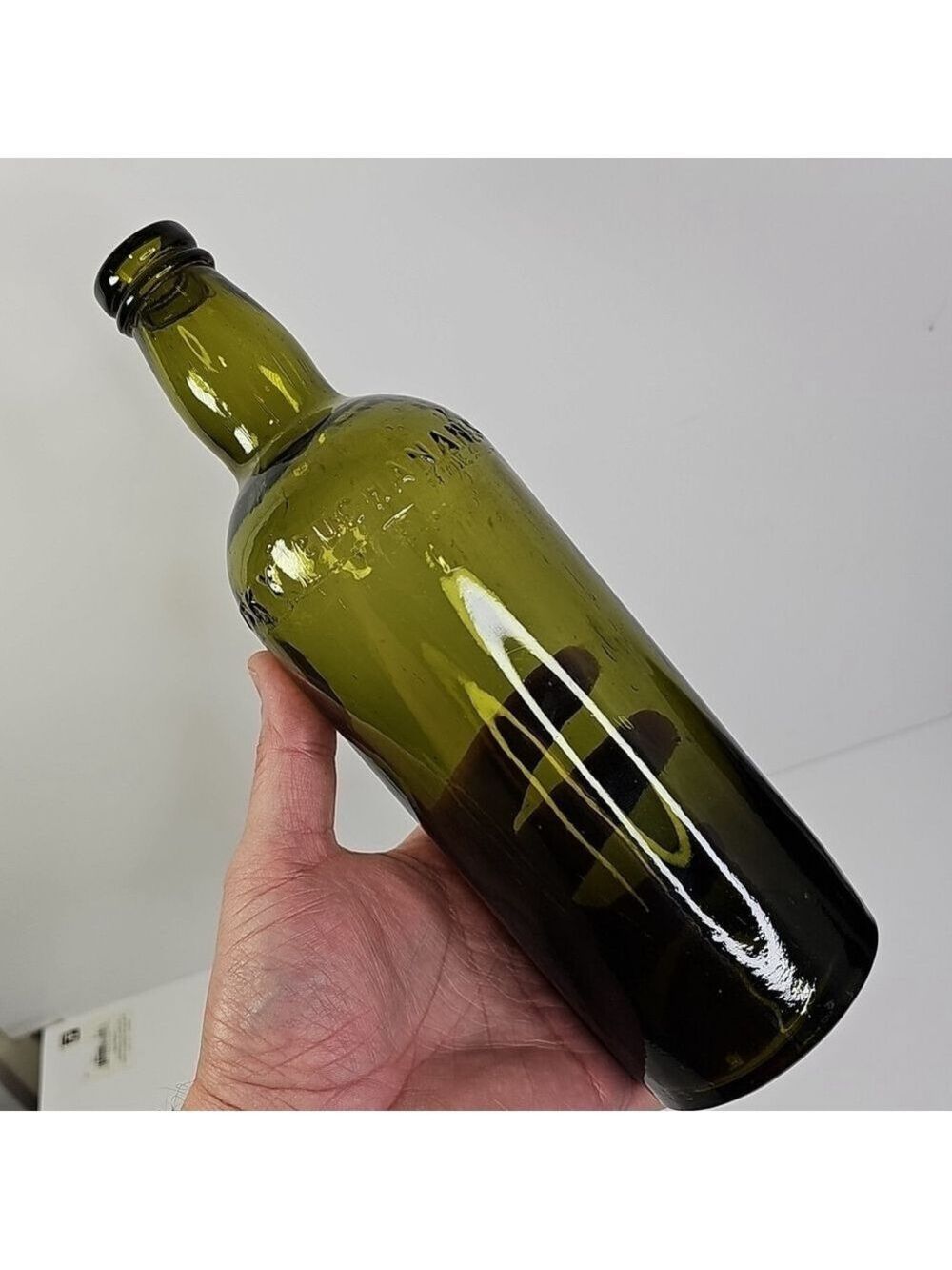 Antique James Buchanan’s Black & White Scotch Whisky Bottle Embossed c1890–1910